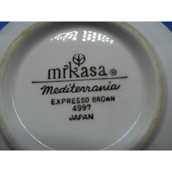 Mikasa Mediterrania Expresso Brown 6" Coupe Cereal Bowls  Bundle of 3 - Picture 5 of 10